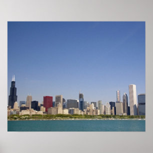 Skyline of Chicago, Illinois, Verenigde Staten. Poster