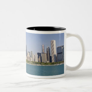 Skyline of Chicago, Illinois, Verenigde Staten. Tweekleurige Koffiemok