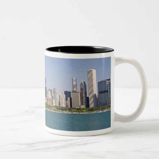 Skyline of Chicago, Illinois, Verenigde Staten. Tweekleurige Koffiemok (Rechts)