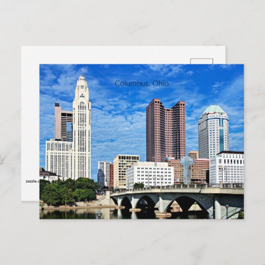 Skyline of Columbus, Ohio Briefkaart (Voorkant / Achterkant)