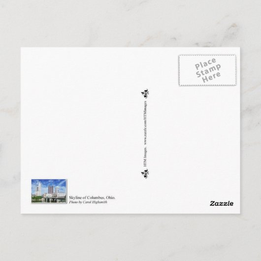 Skyline of Columbus, Ohio Briefkaart (Achterkant)