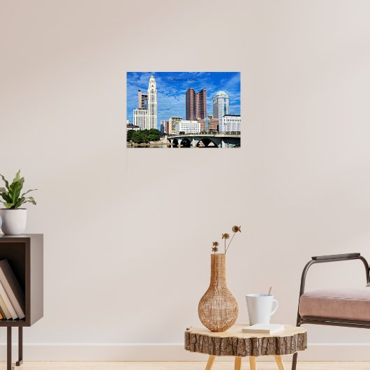 Skyline of Columbus, Ohio Poster (Woonkamer 3)