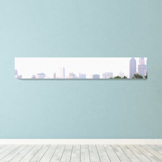 Skyline of Dallas, Texas Canvas Afdruk (Insitu (Houten vloer))