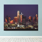 Skyline of Dallas, Texas Canvas Afdruk (Insitu (Houten vloer))