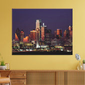 Skyline of Dallas, Texas Canvas Afdruk (Insitu (Woonkamer))