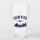 Skyline of Denver Colorado Artwork Glas (Voorkant)