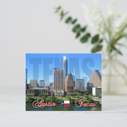 Skyline of Downtown Austin, Texas Briefkaart (Staand voorkant)