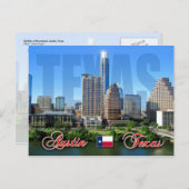 Skyline of Downtown Austin, Texas Briefkaart (Voorkant / Achterkant)