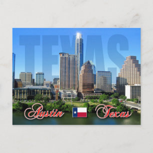 Skyline of Downtown Austin, Texas Briefkaart