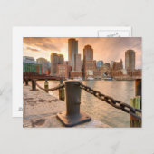 Skyline of Financial District of Boston Briefkaart (Voorkant / Achterkant)