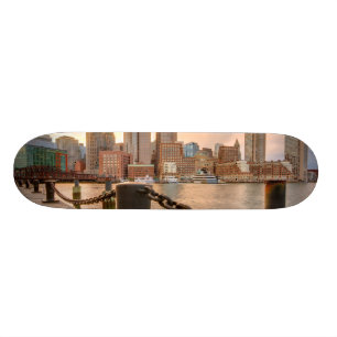 Skyline of Financial District of Boston Persoonlijk Skateboard