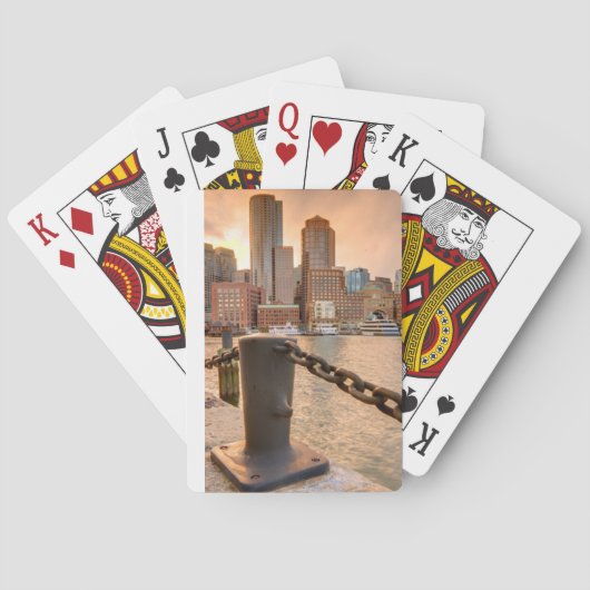 Skyline of Financial District of Boston Pokerkaarten (Achterkant)