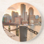 Skyline of Financial District of Boston Zandsteen Onderzetter (Voorkant)