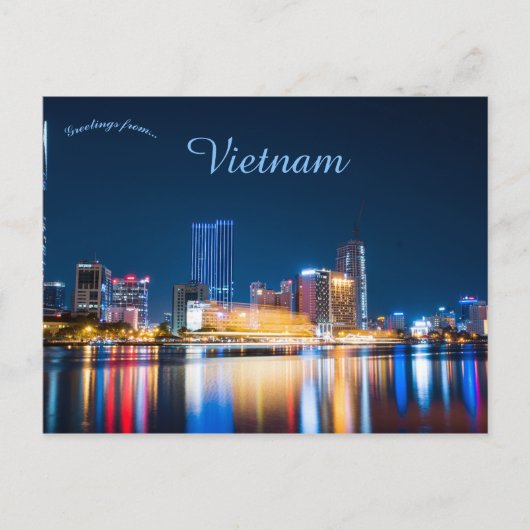 Skyline of Ho Chi Minh City at Night Briefkaart (Voorkant)