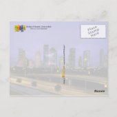 Skyline of Houston, Texas bij schemering Briefkaart (Achterkant)