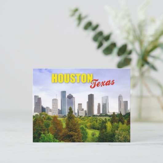 Skyline of Houston, Texas Briefkaart (Staand voorkant)