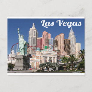 Skyline of Las Vegas, Nevada Casino Postcard Briefkaart