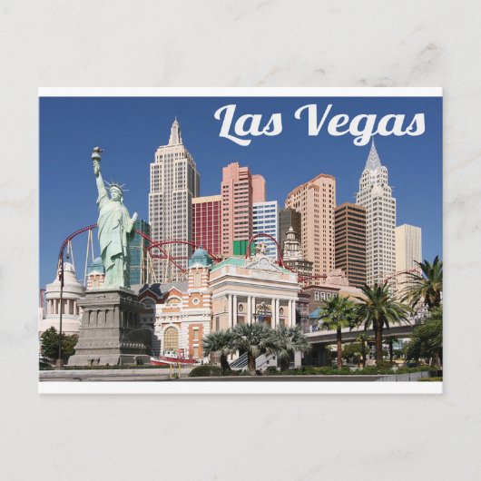 Skyline of Las Vegas, Nevada Casino Postcard Briefkaart (Voorkant)
