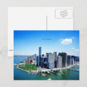 Skyline of Lower Manhattan (gelabeld) Feestdagenkaart (Voorkant / Achterkant)