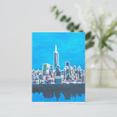Skyline of Manhattan New York City met Briefkaart (Staand voorkant)