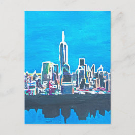 Skyline of Manhattan New York City met Briefkaart