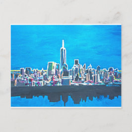 Skyline of Manhattan New York City met Briefkaart