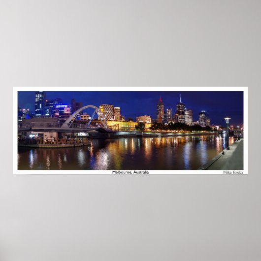 Skyline of Melbourne Panorama Poster (Voorkant)
