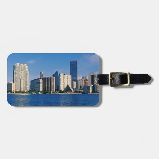 Skyline of Miami Bagagelabel (Voorkant horizontaal)
