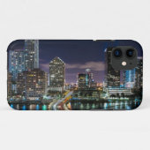 Skyline of Miami city with bridge at night Case-Mate iPhone Case (Achterkant (horizontaal))