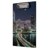 Skyline of Miami city with bridge at night Klembord (Links)