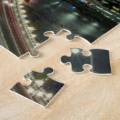 Skyline of Miami city with bridge at night Legpuzzel (Zijkant)