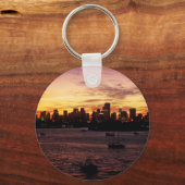 Skyline of Miami Florida at Sunset Sleutelhanger (Voorkant)