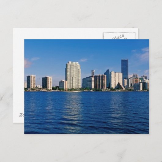 Skyline of Miami, Florida Briefkaart (Voorkant / Achterkant)