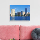 Skyline of Miami, Florida Canvas Afdruk (Insitu (Woonkamer))