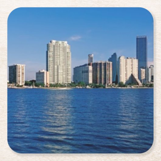 Skyline of Miami Kartonnen Onderzetters (Voorkant)