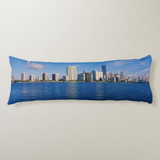 Skyline of Miami Lichaamskussen (Voorkant)