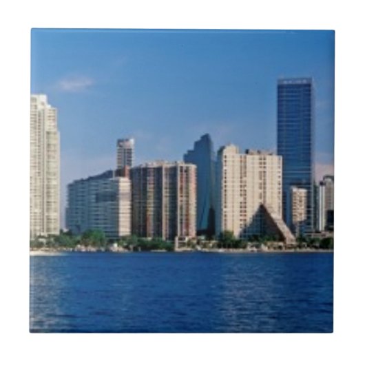Skyline of Miami Tegeltje (Voorkant)