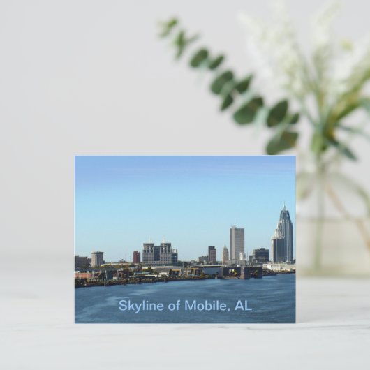 Skyline of Mobile, AL Briefkaart (Staand voorkant)