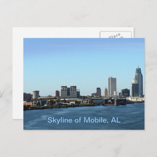 Skyline of Mobile, AL Briefkaart (Voorkant / Achterkant)