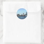 Skyline of Mobile, AL Ronde Sticker (Tas)