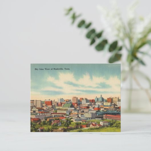 , Skyline of Nashville, Tennessee Briefkaart (Staand voorkant)