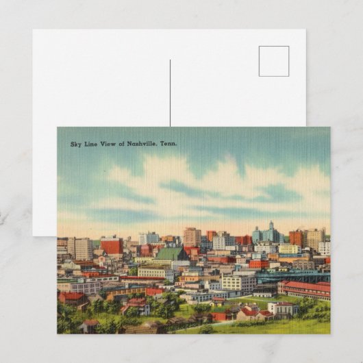 , Skyline of Nashville, Tennessee Briefkaart (Voorkant / Achterkant)