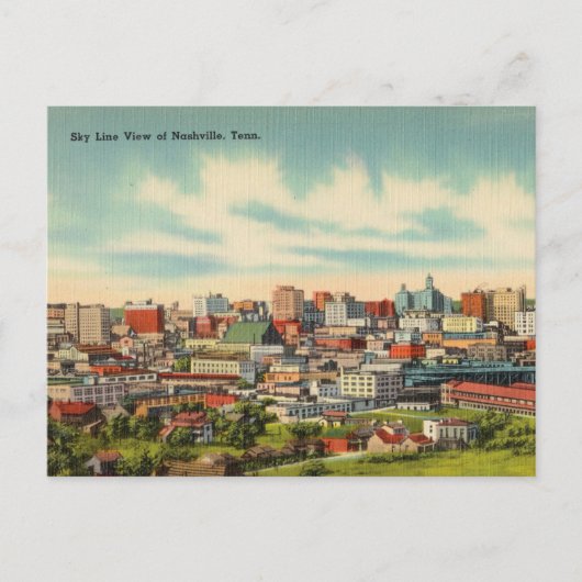 , Skyline of Nashville, Tennessee Briefkaart (Voorkant)
