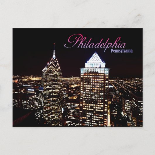 Skyline of Philadelphia, Pennsylvania Briefkaart (Voorkant)