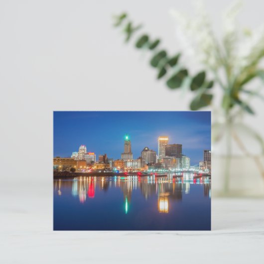 Skyline of Providence, RI Briefkaart (Staand voorkant)