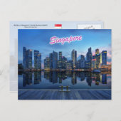 Skyline of Singapore's Central Business District Briefkaart (Voorkant / Achterkant)