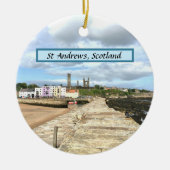 Skyline of St Andrews, Fife, Schotland met Pier Keramisch Ornament (Voorkant)