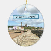 Skyline of St Andrews, Fife, Schotland met Pier Keramisch Ornament (Links)