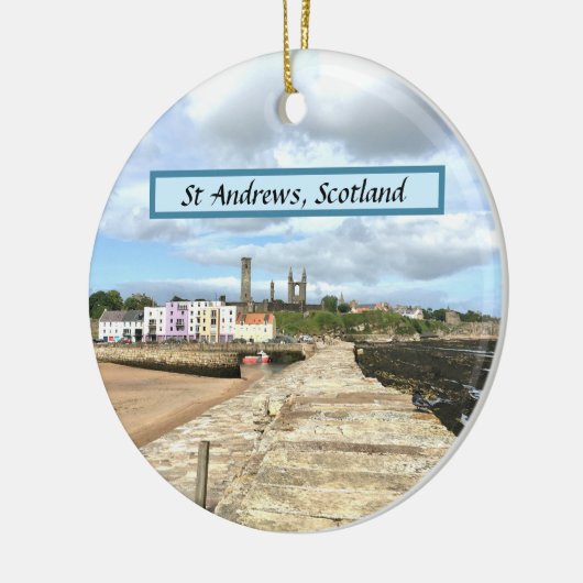 Skyline of St Andrews, Fife, Schotland met Pier Keramisch Ornament (Links)