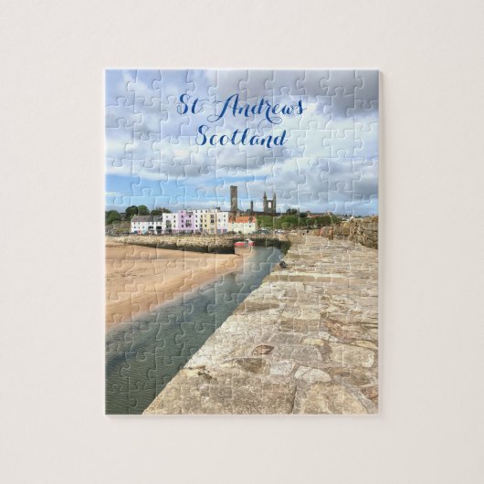 Skyline of St Andrews, Fife, Schotland met Pier Legpuzzel (Verticaal)